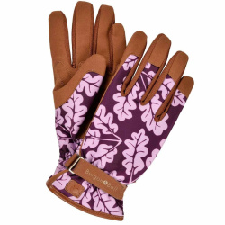 'love The Glove' Women's Gardening Gloves, Oak Leaf Plum